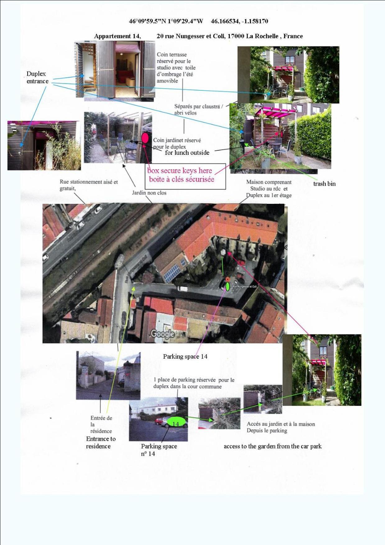 Duplex 1er étage 1 chambre ou studio rdc Centre Ville La Rochelle  Esterno foto